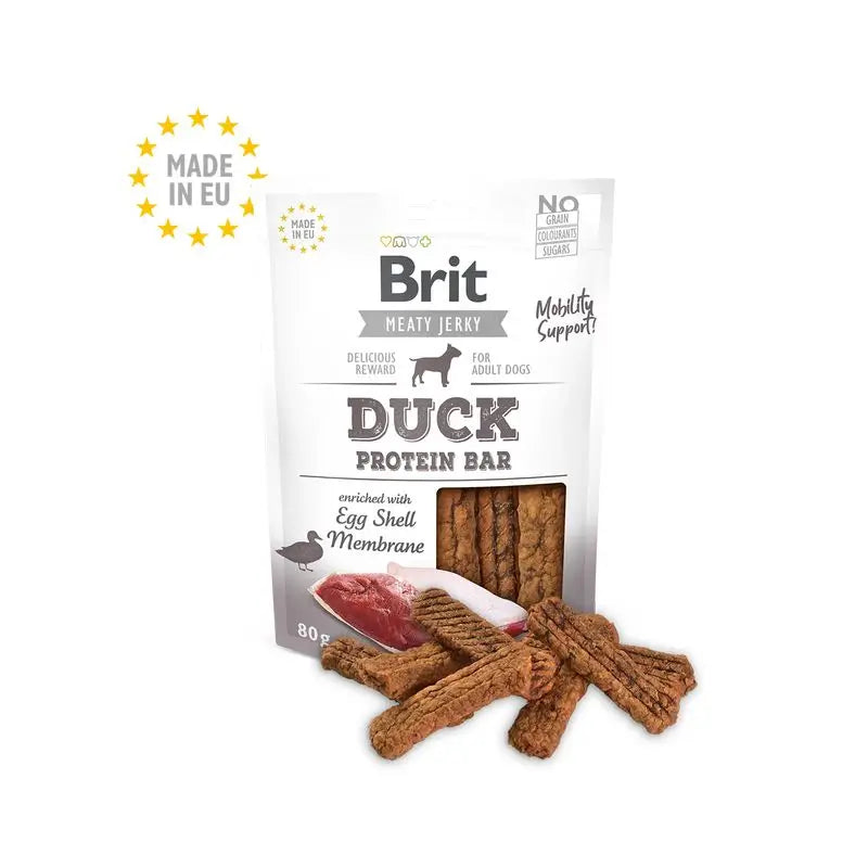 Brit Jerky Snack Protein Bar Duck 80Gr pour chiens