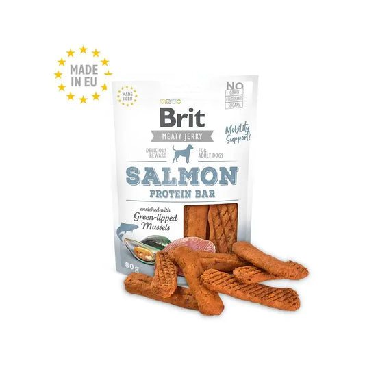 Brit Jerky Snack Protein Bar Salmon 80Gr pour chiens