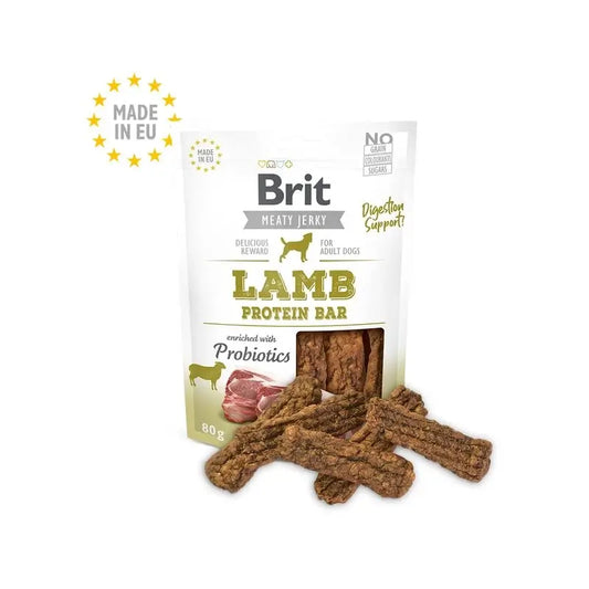 Brit Jerky Snackprotein Agneau Snack Bar 80Gr pour chiens