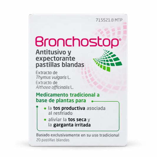 Bronchostop Antitussif et Expectorant Bronchostop, 20 Soft Tabs