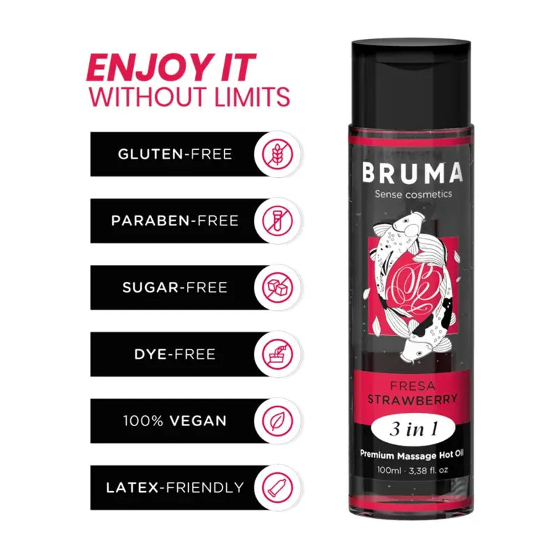 3 In 1 Strawberry Flavour Premium Warming Massage Oil Mist , 100 ml