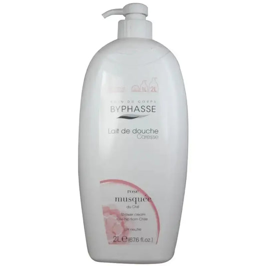 Byphasse Caresse Crème de Douche Rose Musquée, 2000 ml