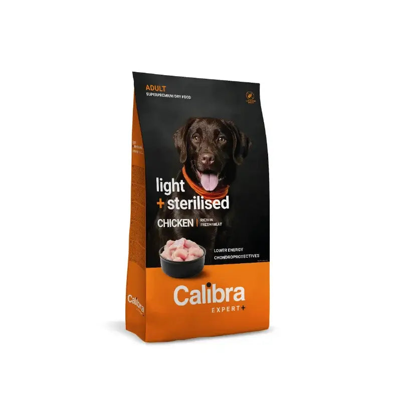 Calibra Dog Expert+ Adulte Light & Steril. Aliment pour poulet 2Kg
