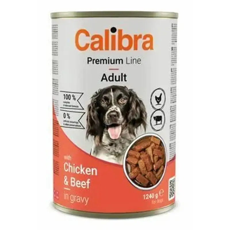 Calibra Dog6 Premium Avec Poulet & Boeuf 12X1240G Boîte