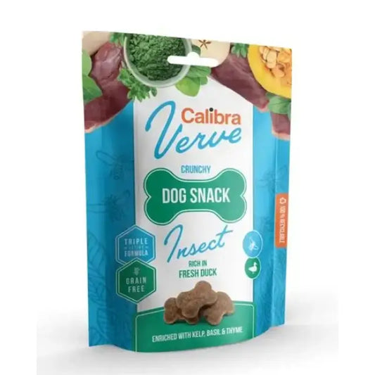 Calibra Dogs Verve Crunchy Snack Insect & Duck Fresh 150G