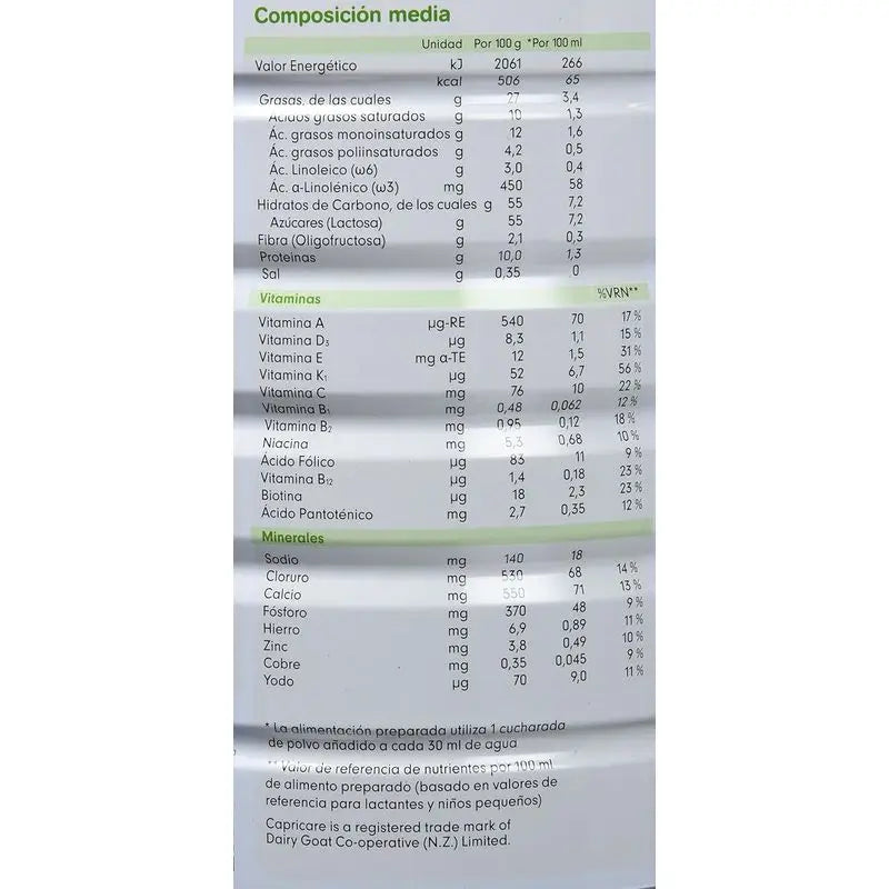 Capricare 3 Lait de croissance, paquet de 4 x 800 g
