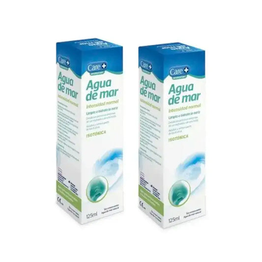 Care+ Eau de mer isotonique, paquet de 2 x 125 ml