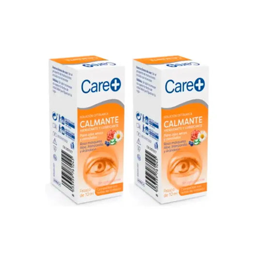 Care+ Gouttes oculaires apaisantes pour les yeux irrités, paquet de 2 x 10 ml