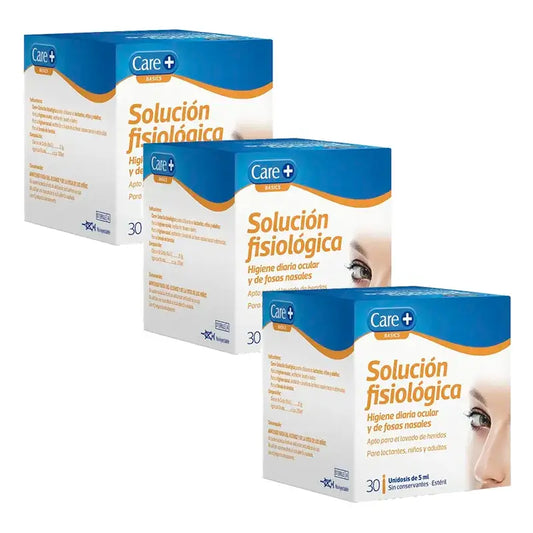 Care+ Physiological Solution 5Ml, paquet de 3 x 30 unités