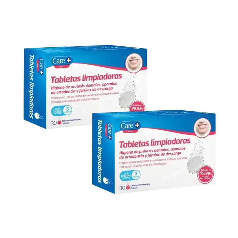 Care+ Comprimés nettoyants, 2X30 unités