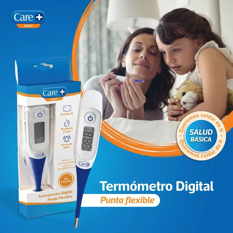 Thermomètre numérique Care+ à embout flexible