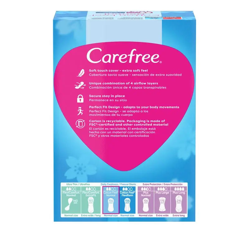 Carefree Cotton Feel Normal Fresh Fragrance 40+4Packs