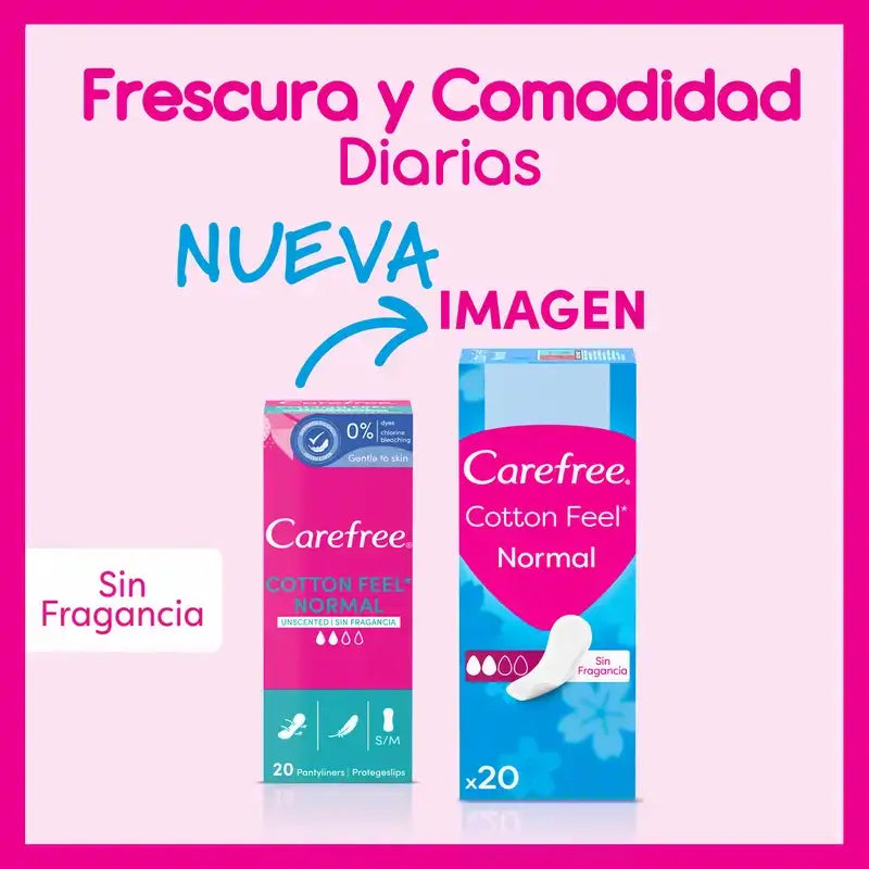Carefree Cotton Feel Normal Sans Parfum 20Packs