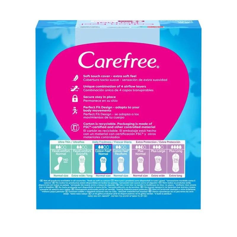 Carefree Cotton Feel Normal Sans Parfum 56pcs