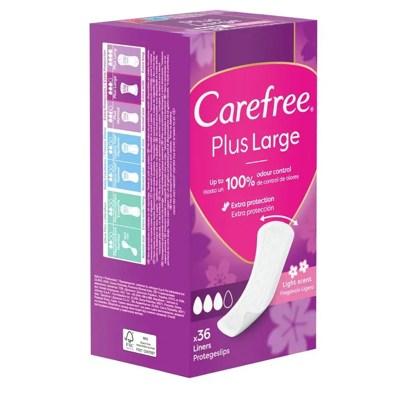 Carefree Plus Large Light Fragrance 36Packs