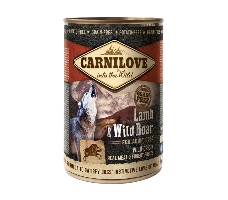 Carnilove Canine Adulte Agneau Jabali Box 6X400Gr nourriture humide pour chien