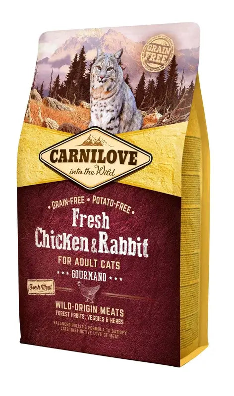 Carnilove Feline Adult Fresh Chicken Rabbit 2Kg nourriture pour chats
