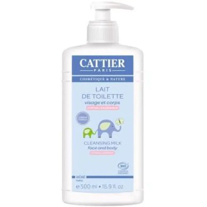 Cattier Baby Moisturising Milk Cleansing Face & Body 500Ml.