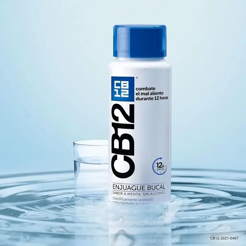 CB12 Bain de bouche à la menthe Bain de bouche contre l'halitose aromatisé à la menthe, 250 ml