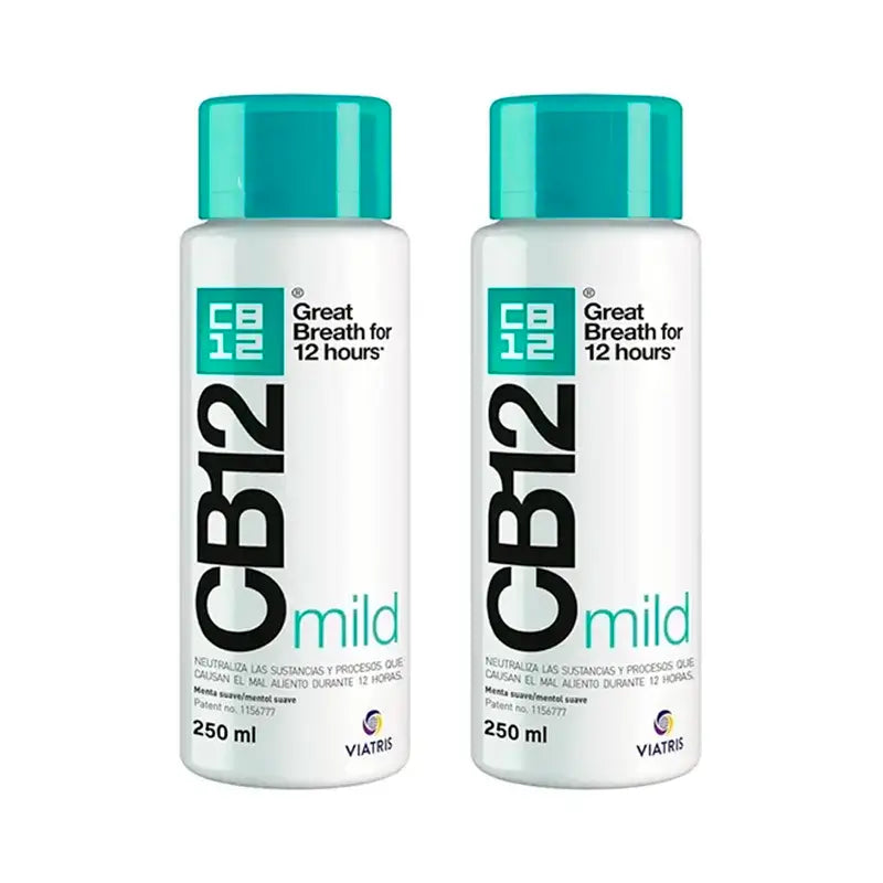 Cb12 Bain de bouche doux Bain de bouche halitose à la menthe douce, 2X250 Ml