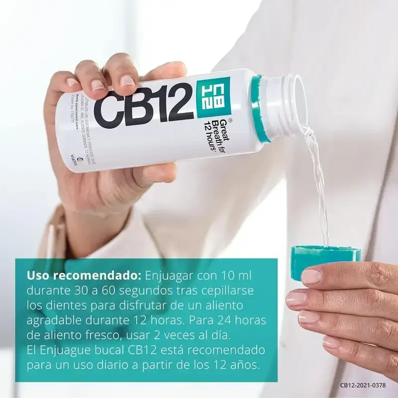CB12 Rince-bouche contre l'halitose, saveur menthe douce, 250ml