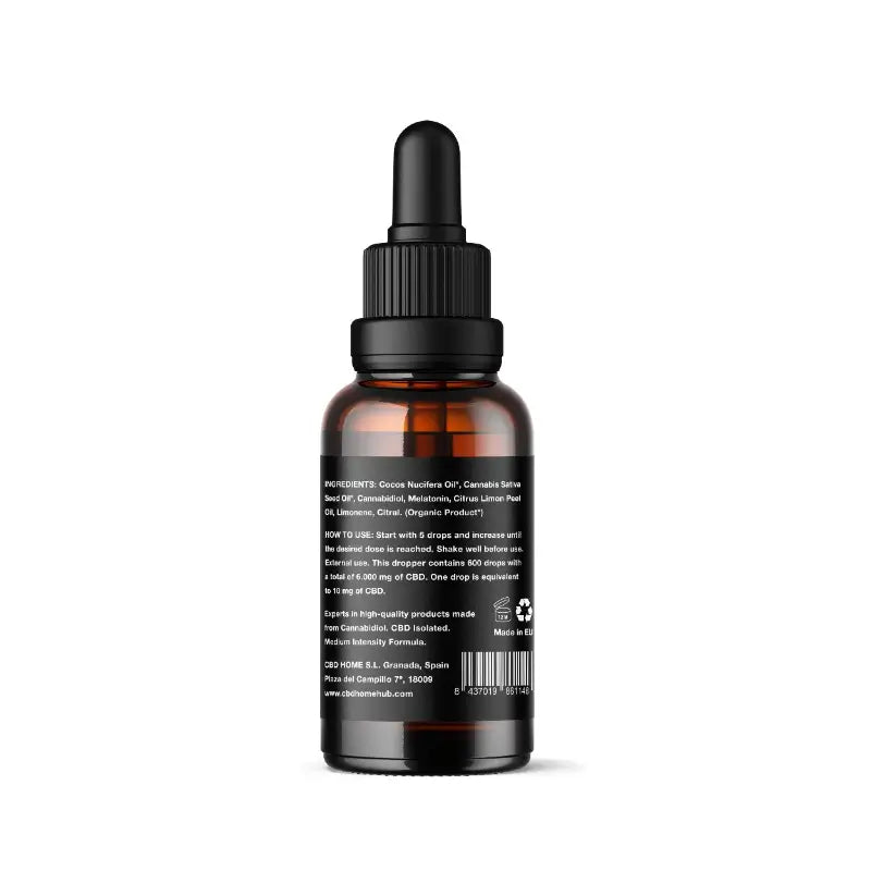 CBD Home Huile de CBD 20% avec Mélatonine, 30 ml