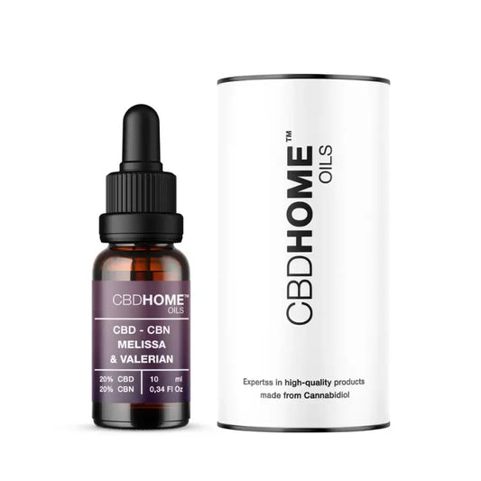 CBD HOME Huile de CBD + CBC + mélisse + valériane, 10 ml