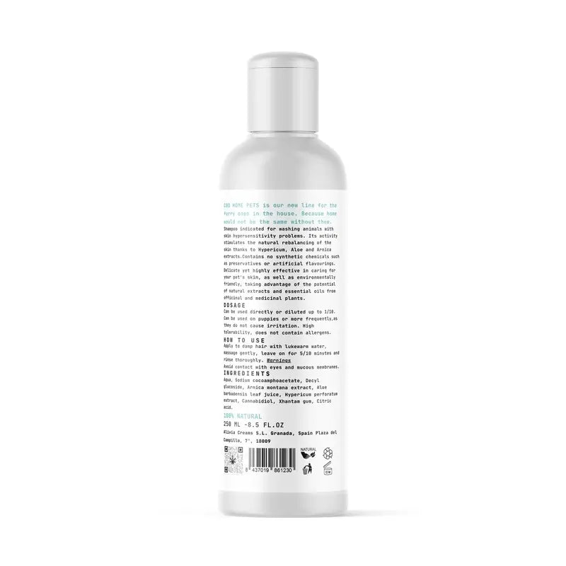 Shampooing Cbd Home pour animaux de compagnie, 10 ml