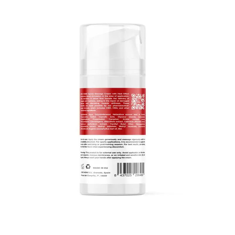 Cbd Home Sports Cbd + Cbg Warming Cream, 100 ml