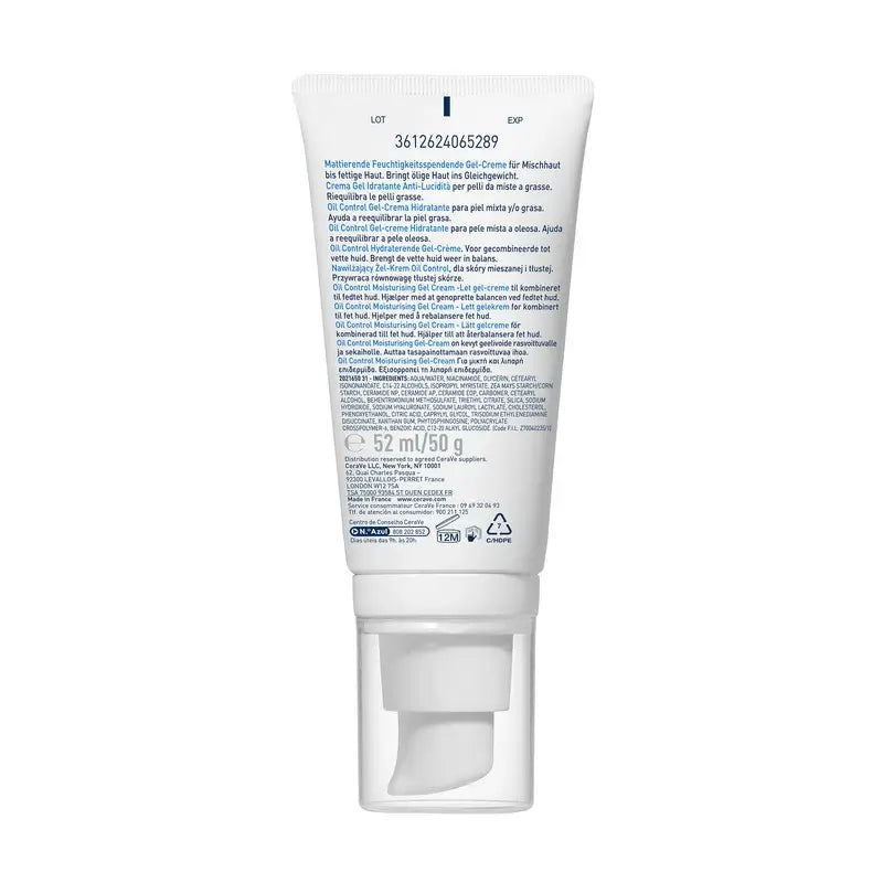 CeraVe Oil Control Gel crème hydratant, 52 ml