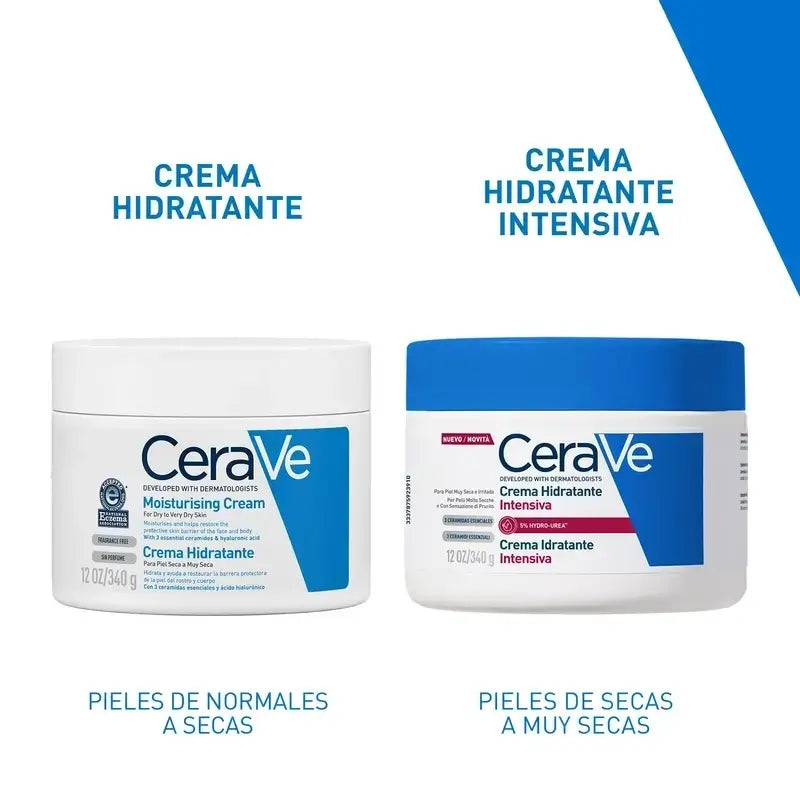 Cerave Crème Hydratante Intensive 5% Hydro-Urea, Pack 2 x 340 gr