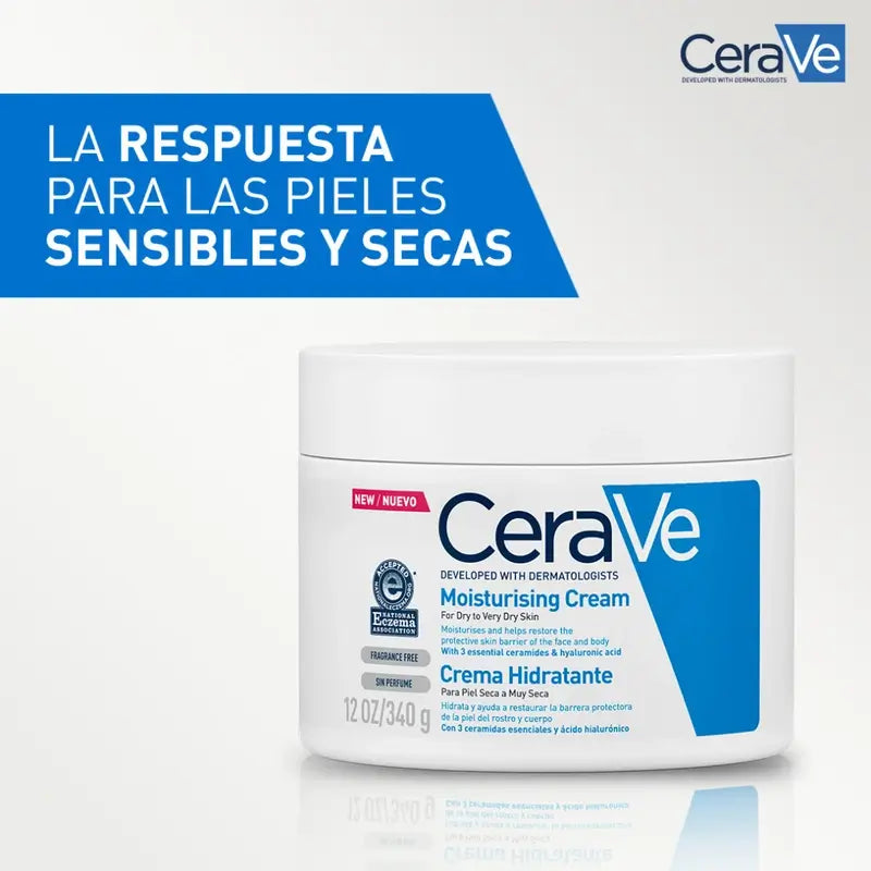 CeraVe Crème hydratante pour peaux sèches, 340 gr