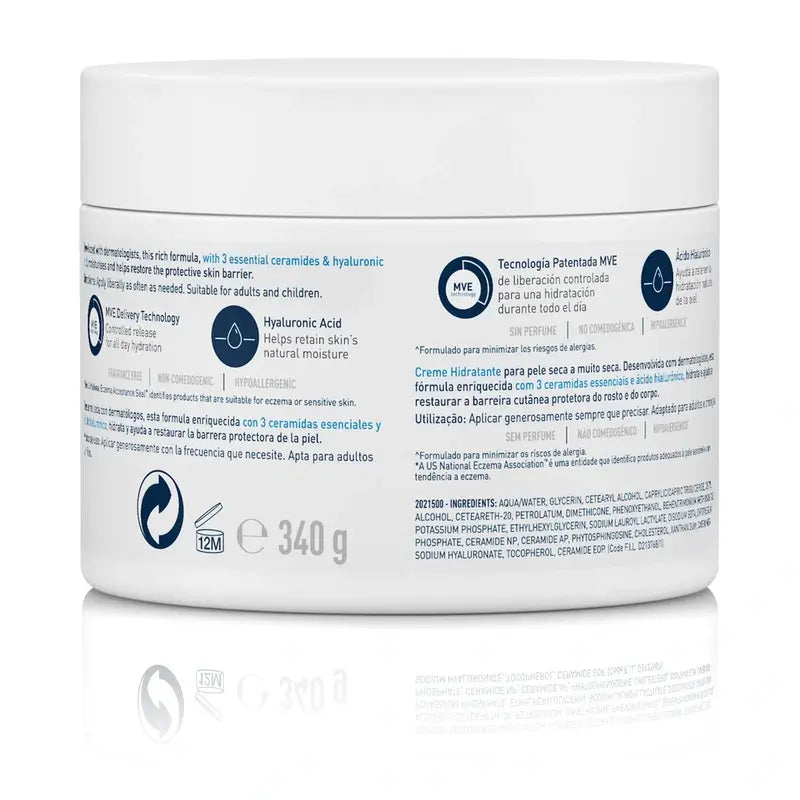 CeraVe Crème hydratante pour peaux sèches, 340 gr