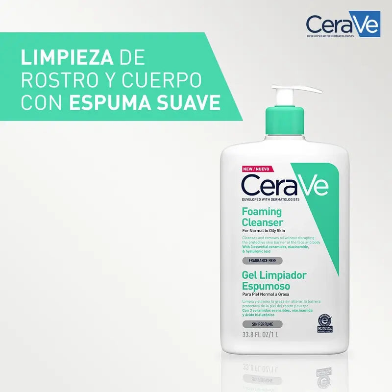 CeraVe Gel nettoyant moussant, 1l