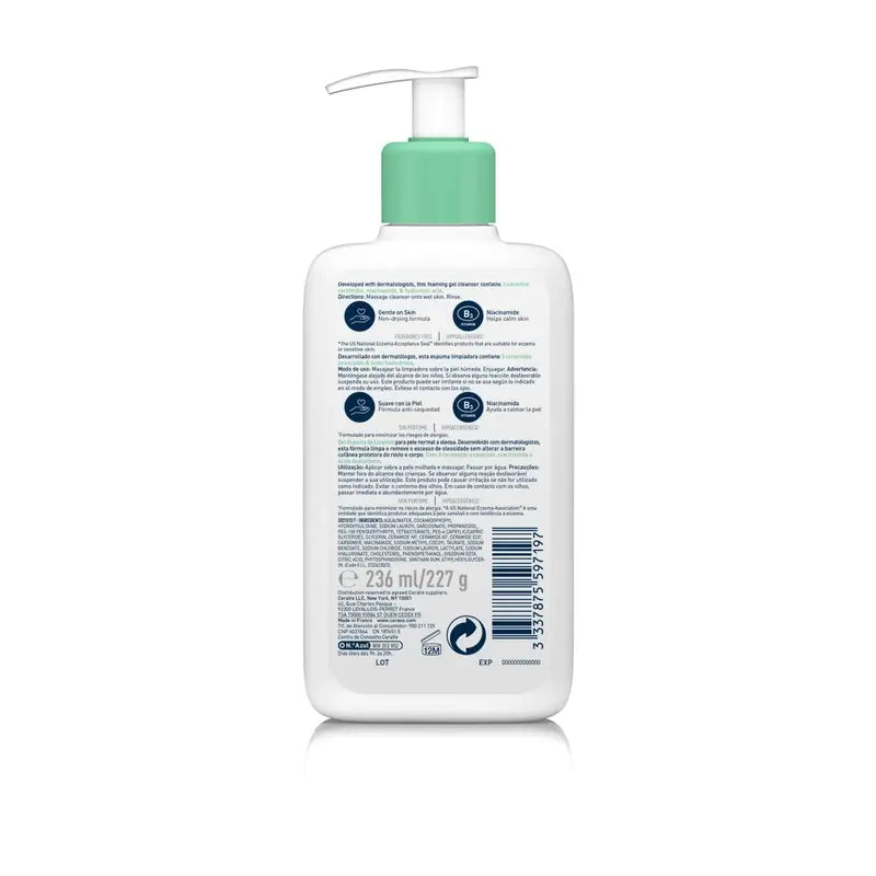 CeraVe Gel nettoyant moussant, 236 ml
