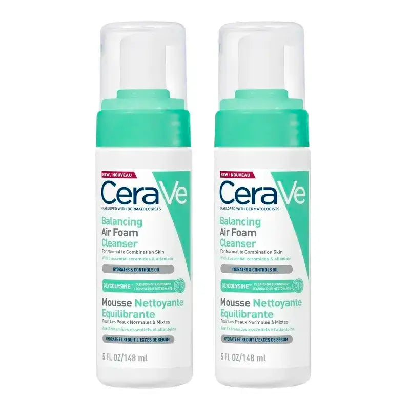CeraVe Air Foam Rebalancing Cleanser, Pack 2 x 148 ml