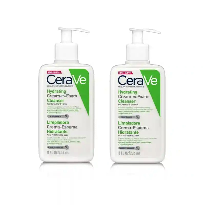 CeraVe Cleansing Cream-Moisturising Foam Cleanser, 2X236 Ml