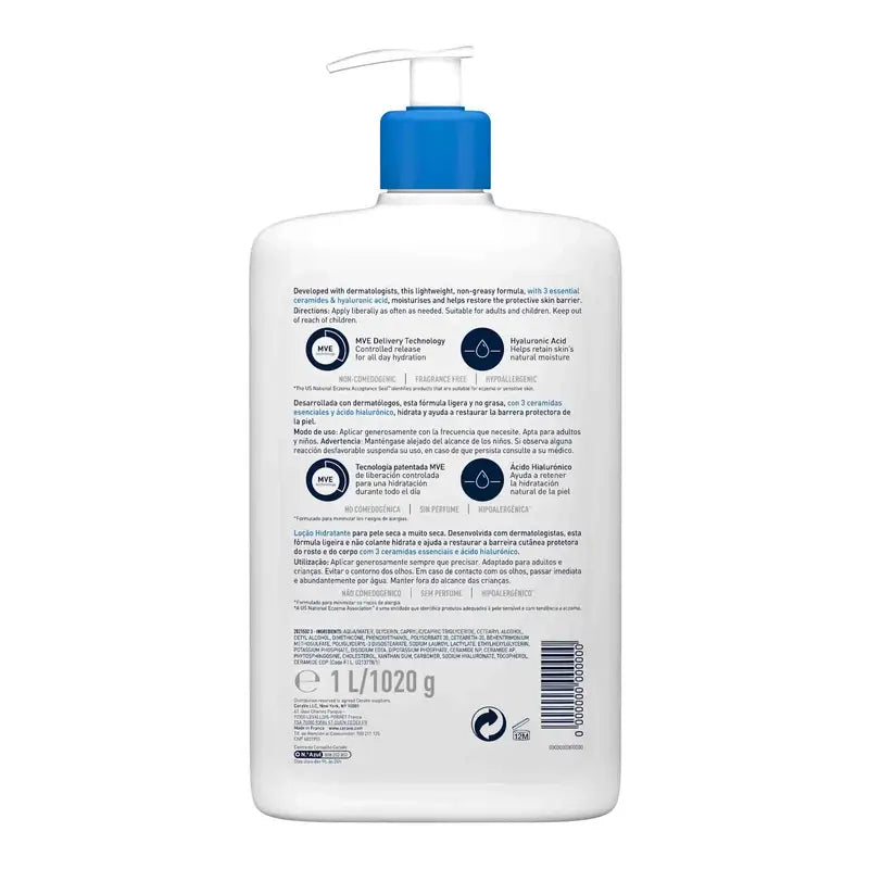 CeraVe Crème hydratante, 1l