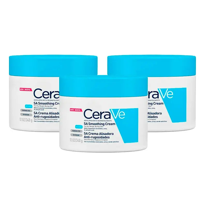 CeraVe Triplo Crème Anti-Rugosité Lissante, 3X340 Ml