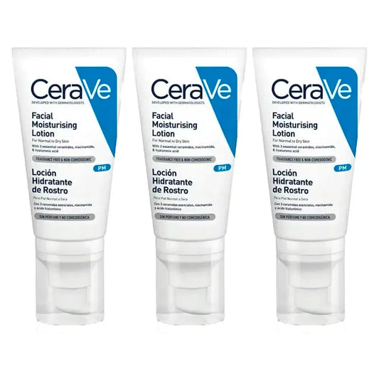 CeraVe Triplo Lotion hydratante pour le visage, 3X52 Ml