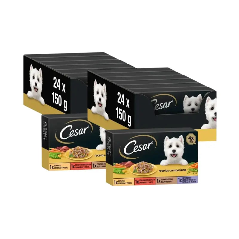 Cesar Multipack Receta Campesina, paquet de 2, 6X4X150Gr
