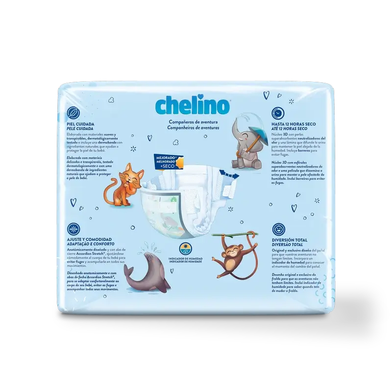 Couche Chelino Taille 6 (17-28 Kg) , 27 unités