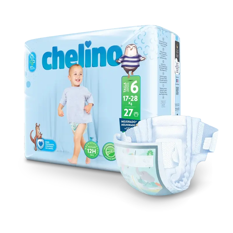 Couche Chelino Taille 6 (17-28 Kg) , 27 unités