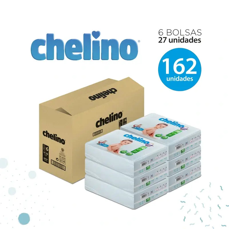 Couche Chelino Taille 6 (17-28 Kg) , 27 unités