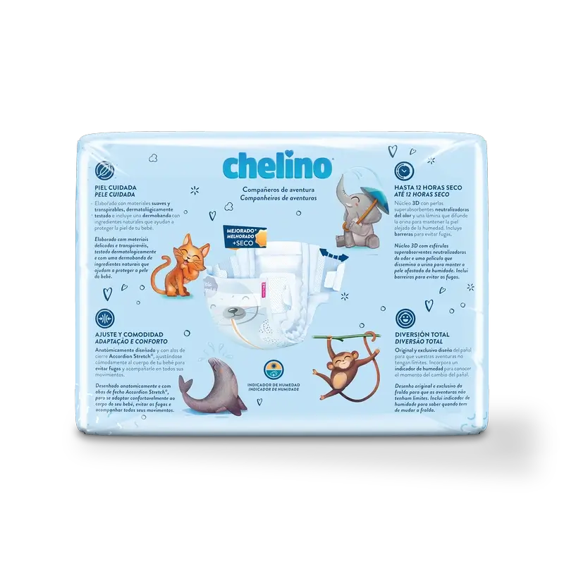 Couche Chelino Taille 2 (3-6 Kg) , 28 unités
