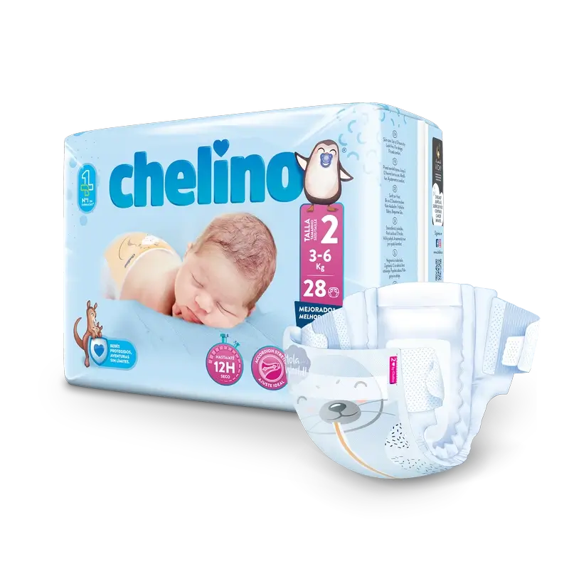 Couche Chelino Taille 2 (3-6 Kg) , 28 unités