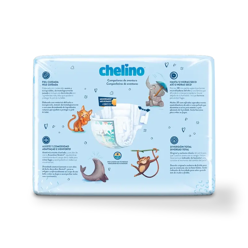 Couche Chelino Taille 4 (9-15 Kg) , 34 unités