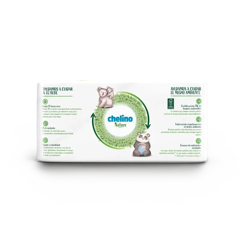 Chelino Nature Nappy Size 1 (1-3 Kg) , 28 unités