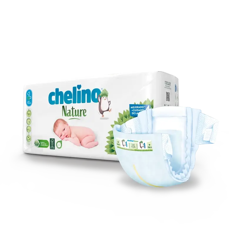 Chelino Nature Nappy Size 1 (1-3 Kg) , 28 unités