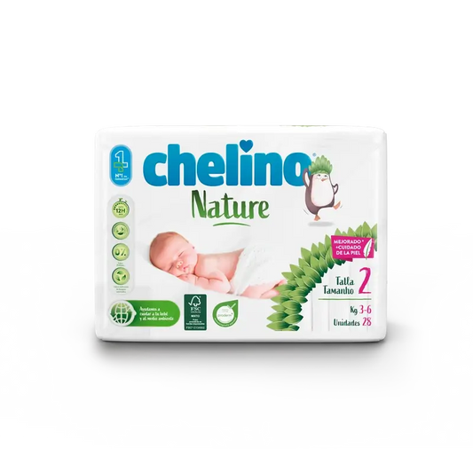 Chelino Nature Nappy Size 2 (3-6 Kg) , 28 units